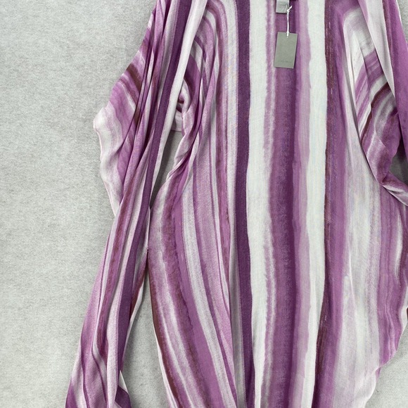 NEW Nordstrom Purple Boho Tassels Sheer Kimono Top Swim Cover Up ARM HOLES Shawl - Picture 5 of 11